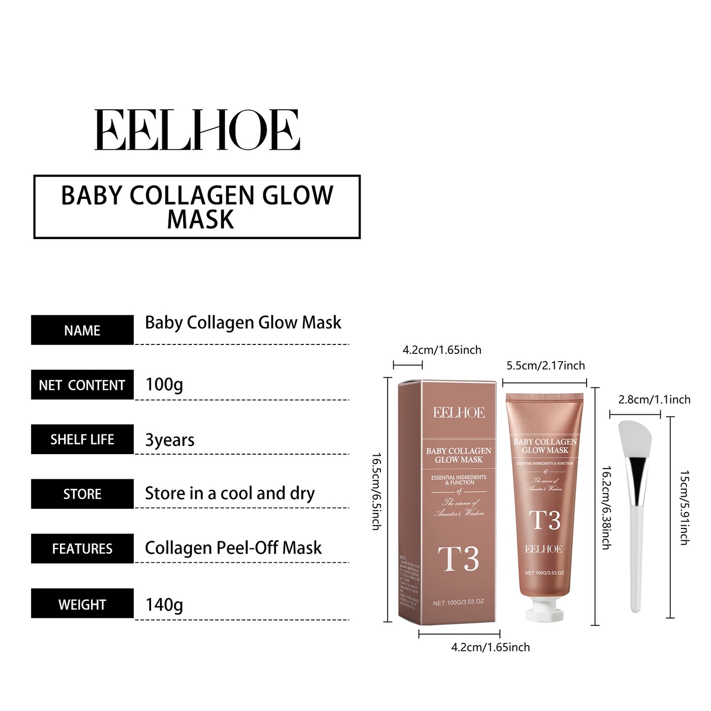 ELLEHOE Baby Collagen Glow Mask